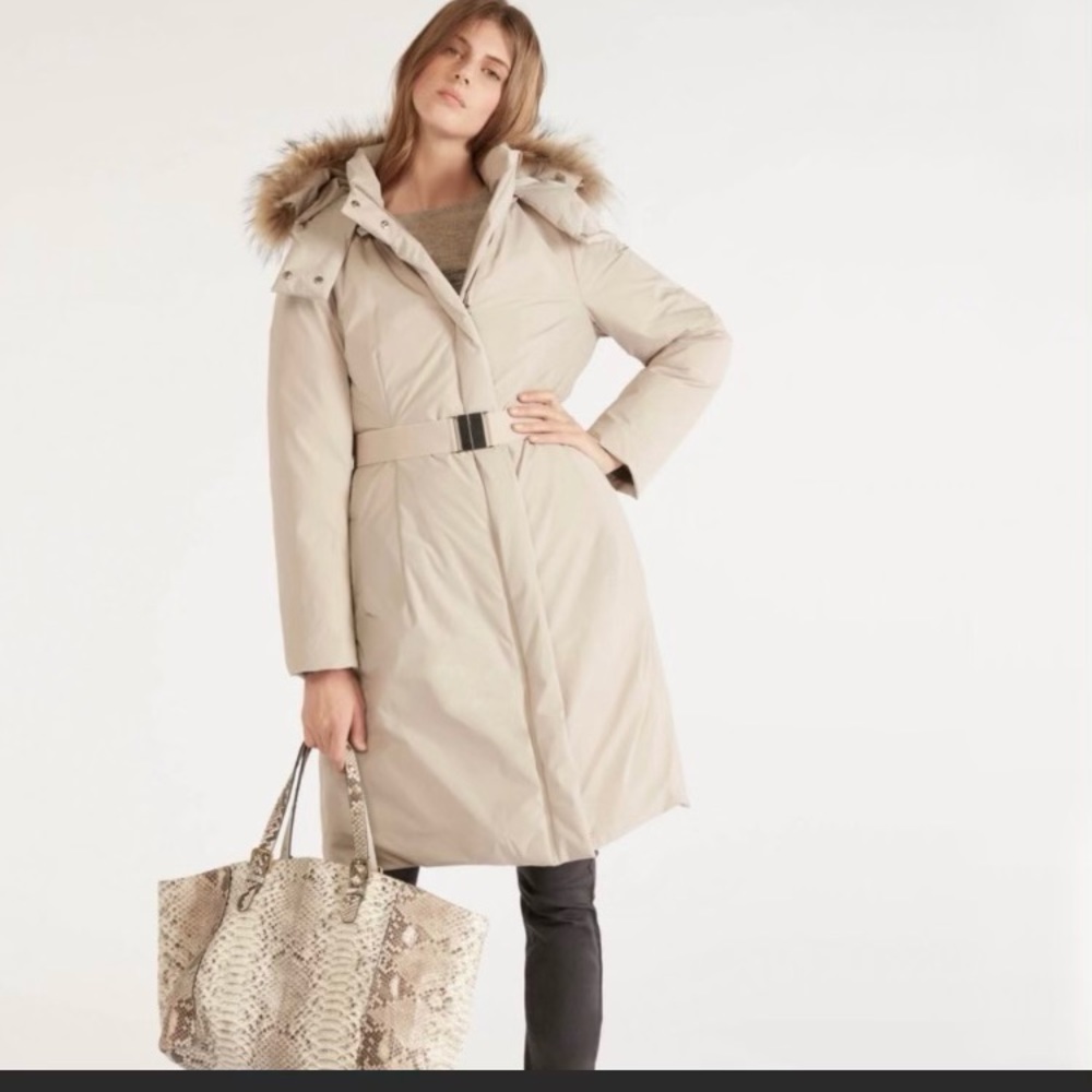 Gerard Darel Believe Coat with fox fur hood